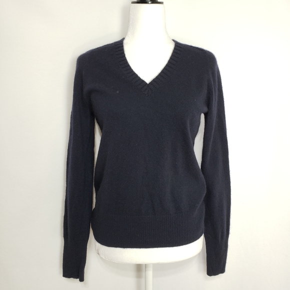 J Crew Wool with Cashmere Sweater in Dark Navy - Picture 2 of 6